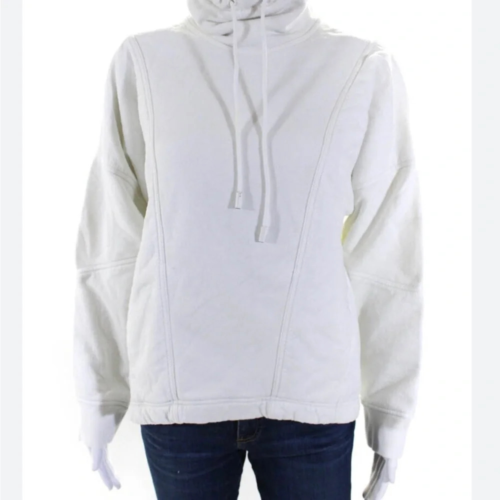 VINCE White Hoodie with Drawstring size extra small